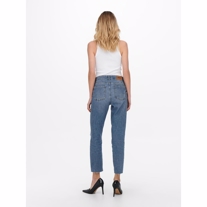 ONLY Højtaljede Destroyed Straight Fit Jeans Emily Light Blue